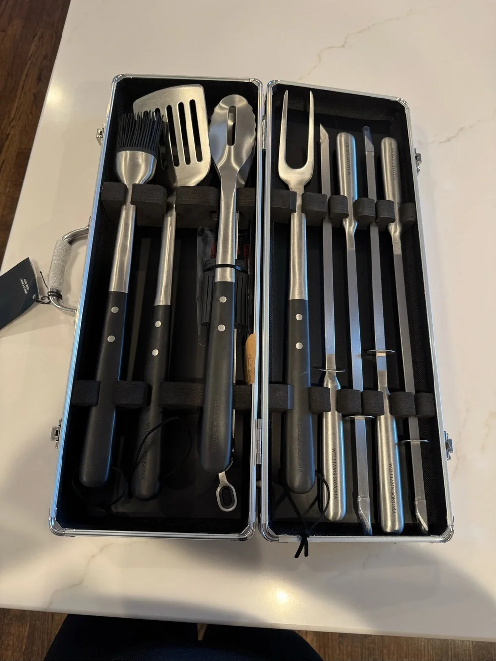 Williams Sonoma Black Stainless Steel BBQ Tool Set of 8